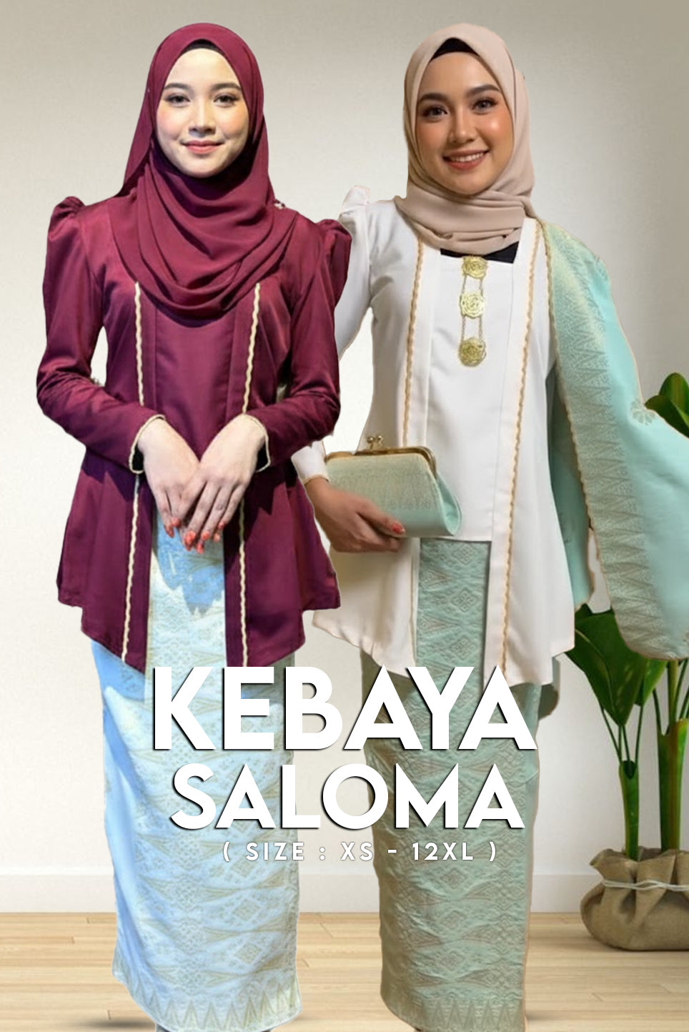 Baju Kebaya Saloma - Xs to 12xl