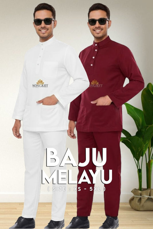 Exclusive Baju Melayu - Xs to 5xl Sizes - songketexclusive