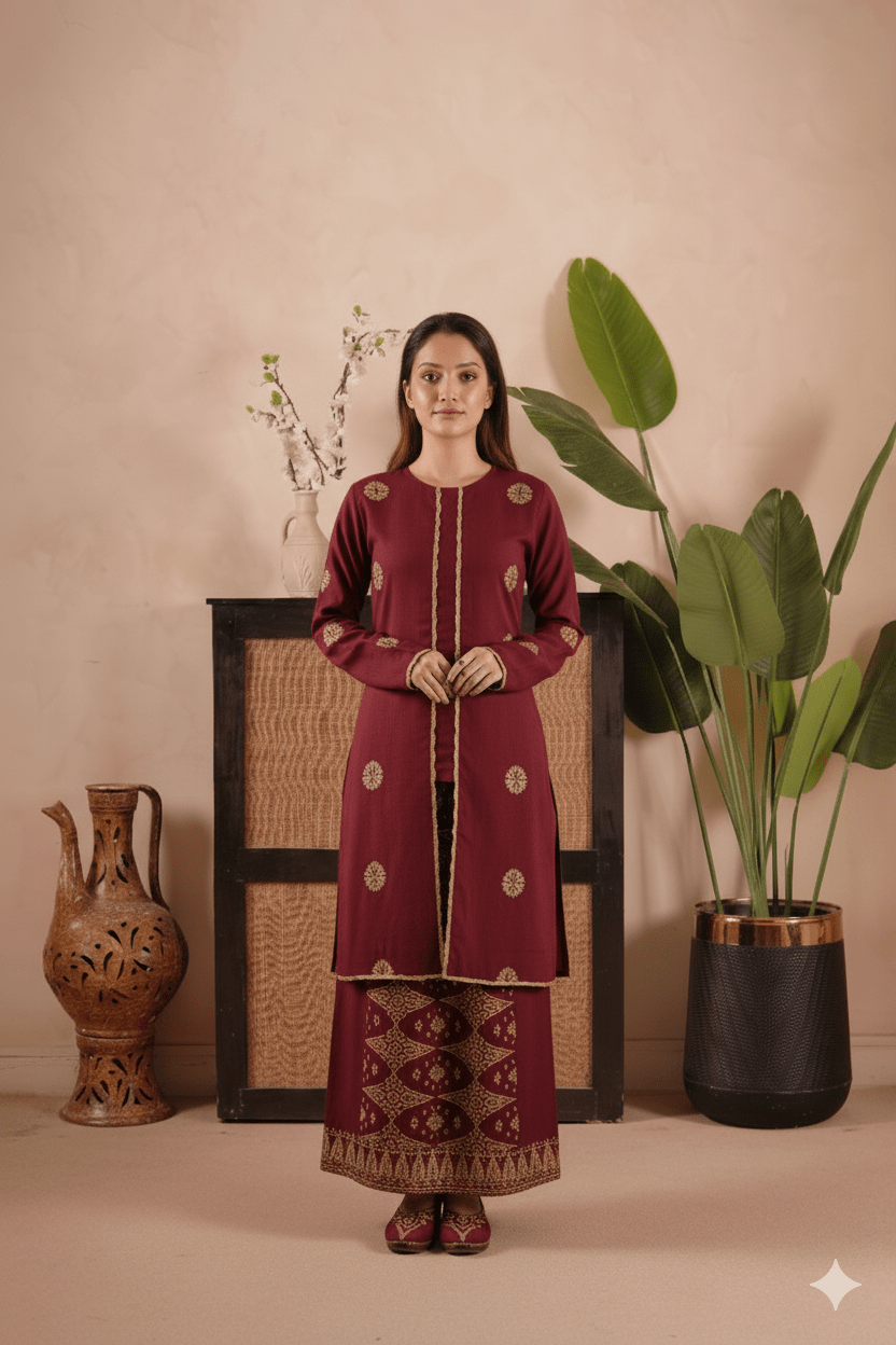 Exclusive Kebaya Kirinting Free Selendang - Xs to 8Xl - songketexclusive