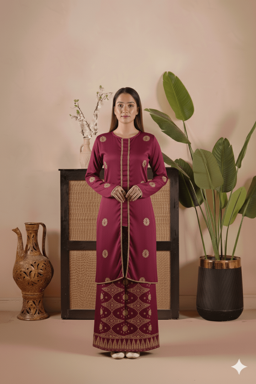 Exclusive Kebaya Kirinting Free Selendang - Xs to 8Xl - songketexclusive