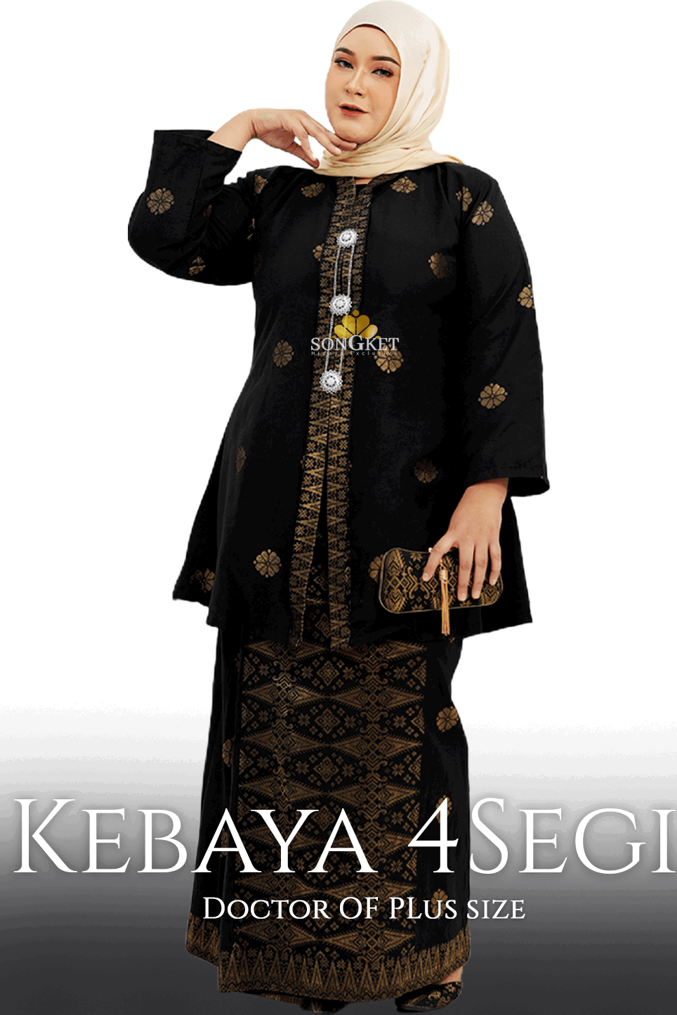 Kebaya 4Segi Plus Size - songketexclusive