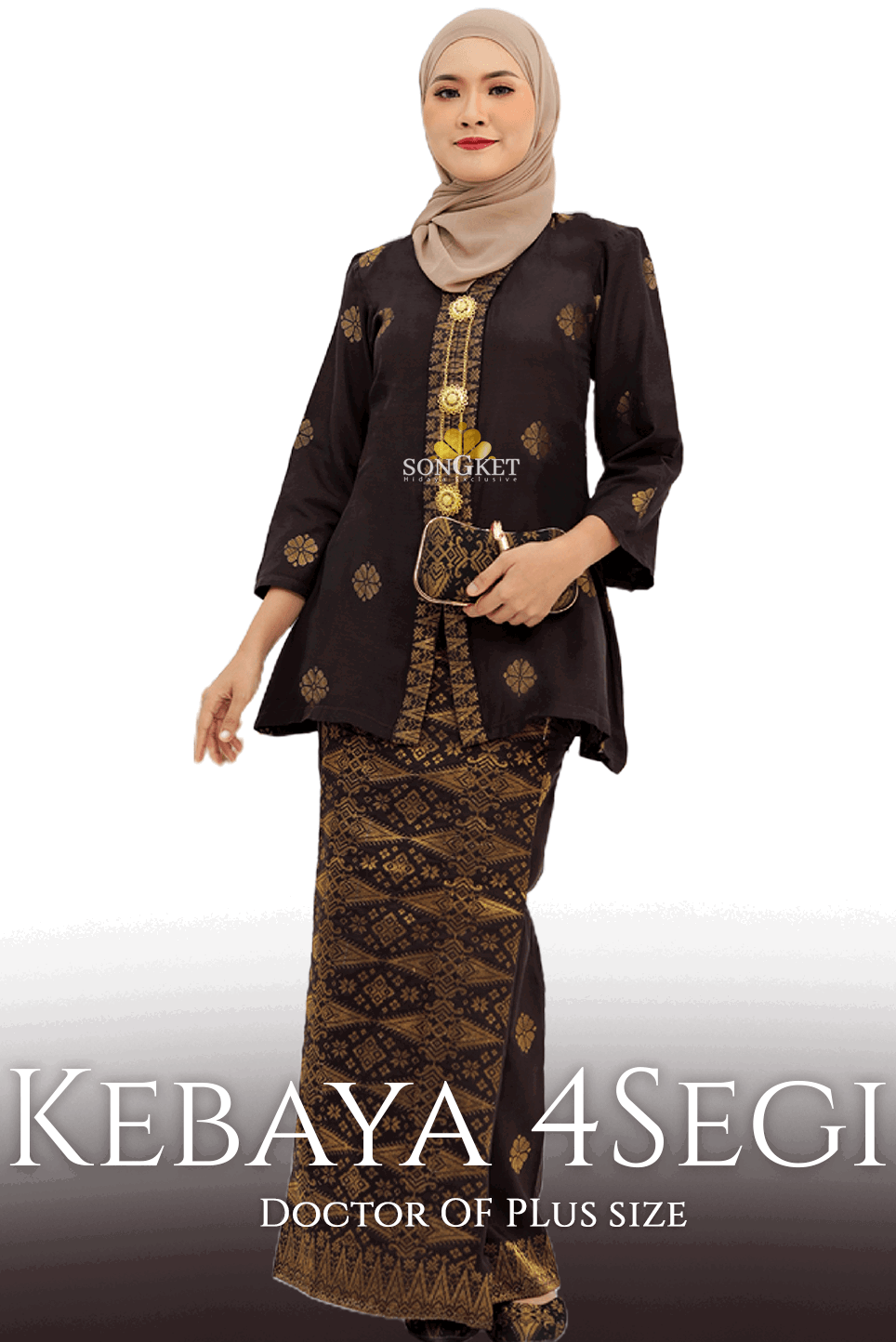Kebaya 4Segi Plus Size - songketexclusive