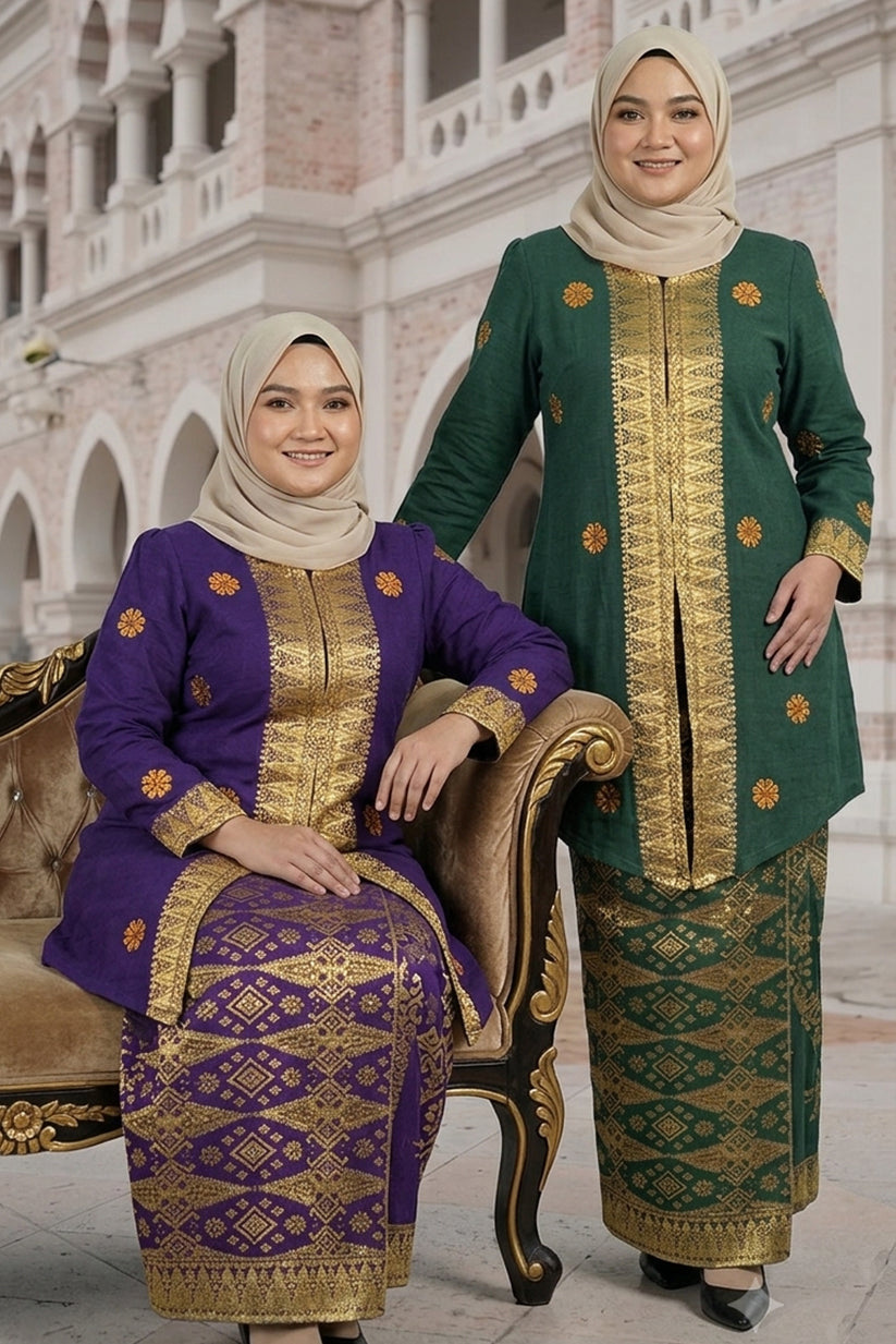 Baju Kebaya Elegant - Baju + Free Matching Selandang 🤩