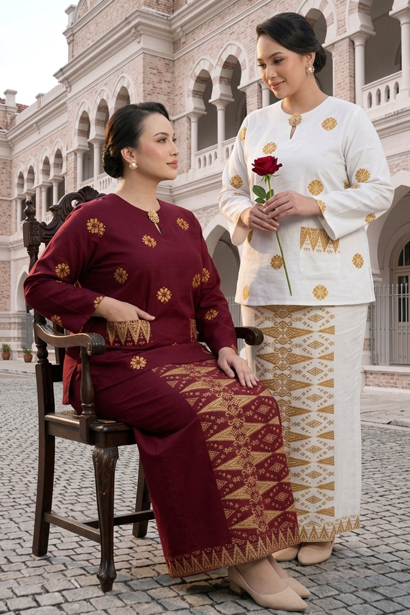 Kurung Kedah Pocket Free Selendang - Xs to 9xl