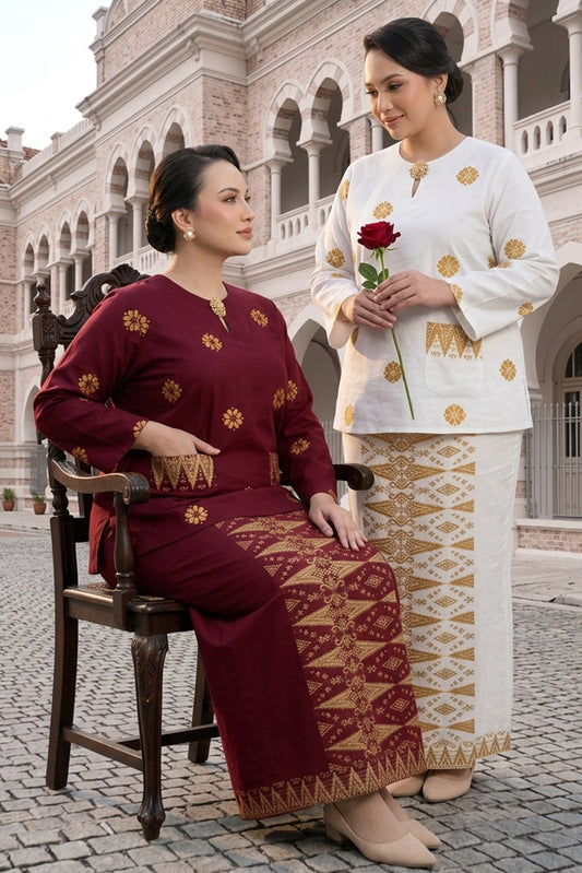 Kurung Kedah Pocket Free Selendang - Xs to 9xl