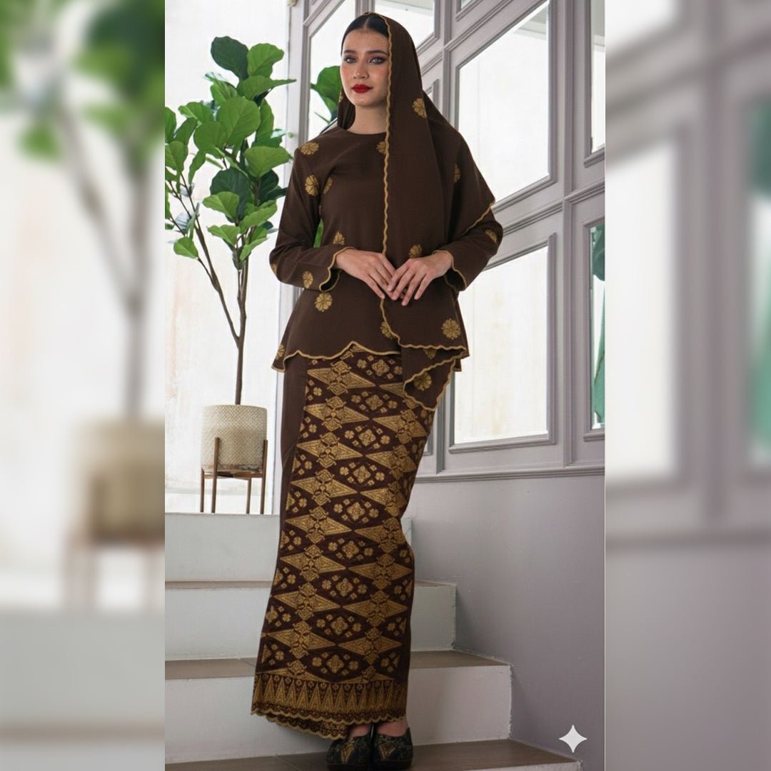 Kurung Aura Sekali Selendang - New In Kurung Family - Xs to 12xl - songketexclusive