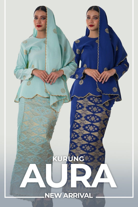 Kurung Aura Sekali Selendang - New In Kurung Family - Xs to 12xl - songketexclusive