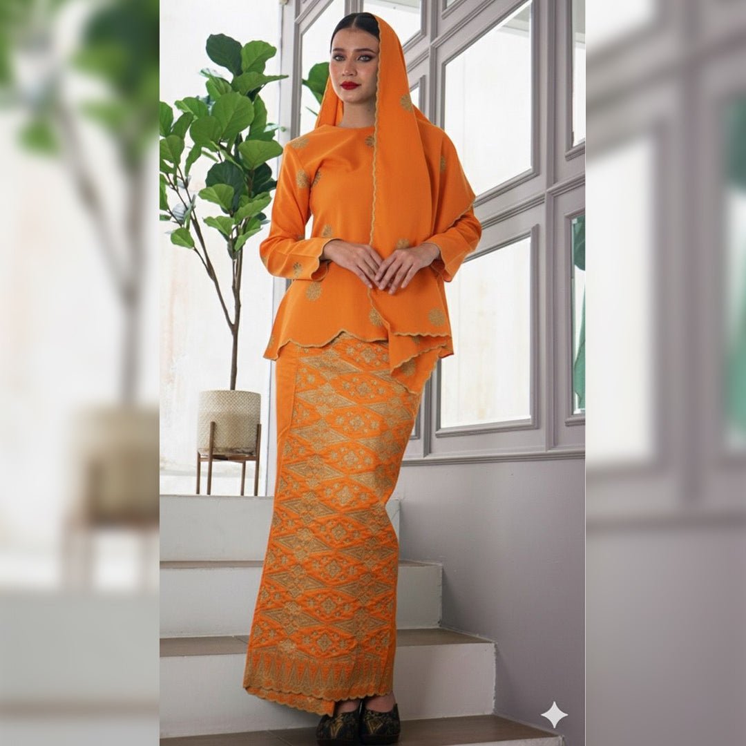 Kurung Aura Sekali Selendang - New In Kurung Family - Xs to 12xl - songketexclusive