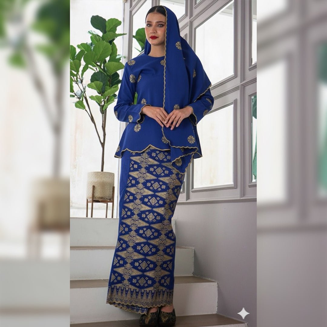 Kurung Aura Sekali Selendang - New In Kurung Family - Xs to 12xl - songketexclusive