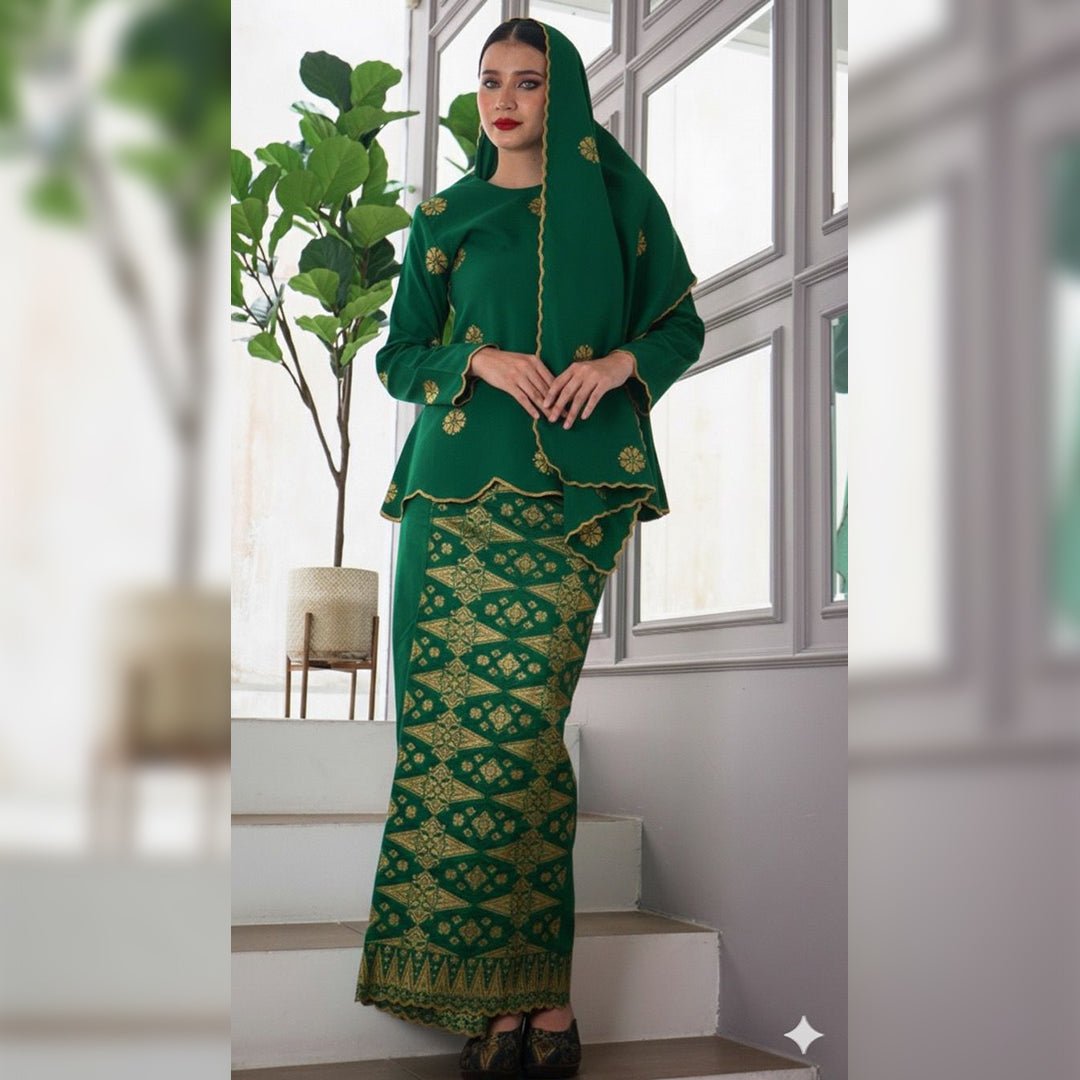 Kurung Aura Sekali Selendang - New In Kurung Family - Xs to 12xl - songketexclusive