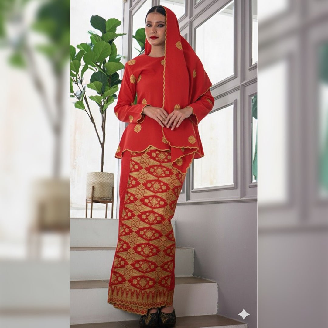 Kurung Aura Sekali Selendang - New In Kurung Family - Xs to 12xl - songketexclusive