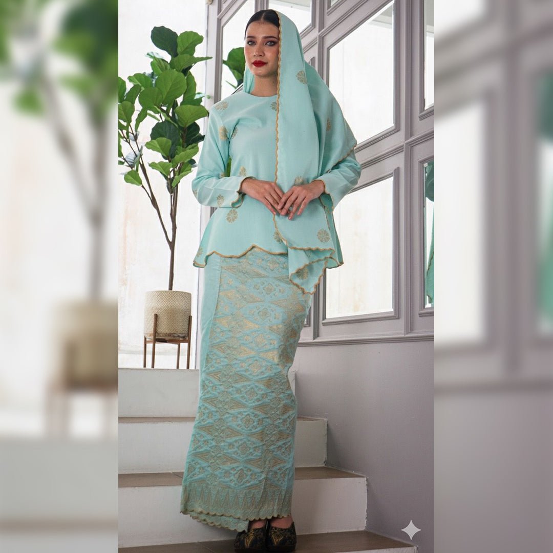 Kurung Aura Sekali Selendang - New In Kurung Family - Xs to 12xl - songketexclusive