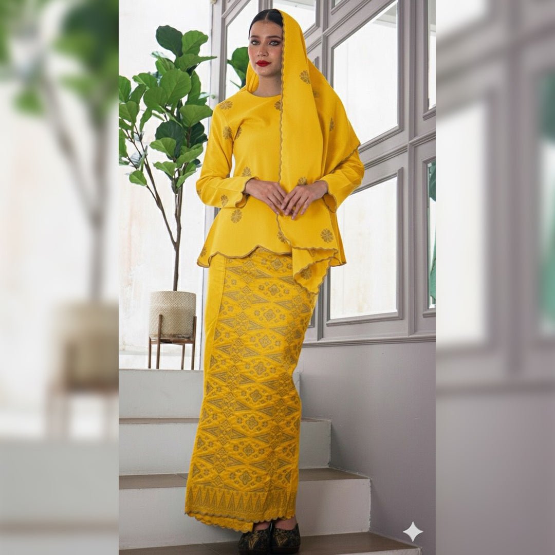 Kurung Aura Sekali Selendang - New In Kurung Family - Xs to 12xl - songketexclusive