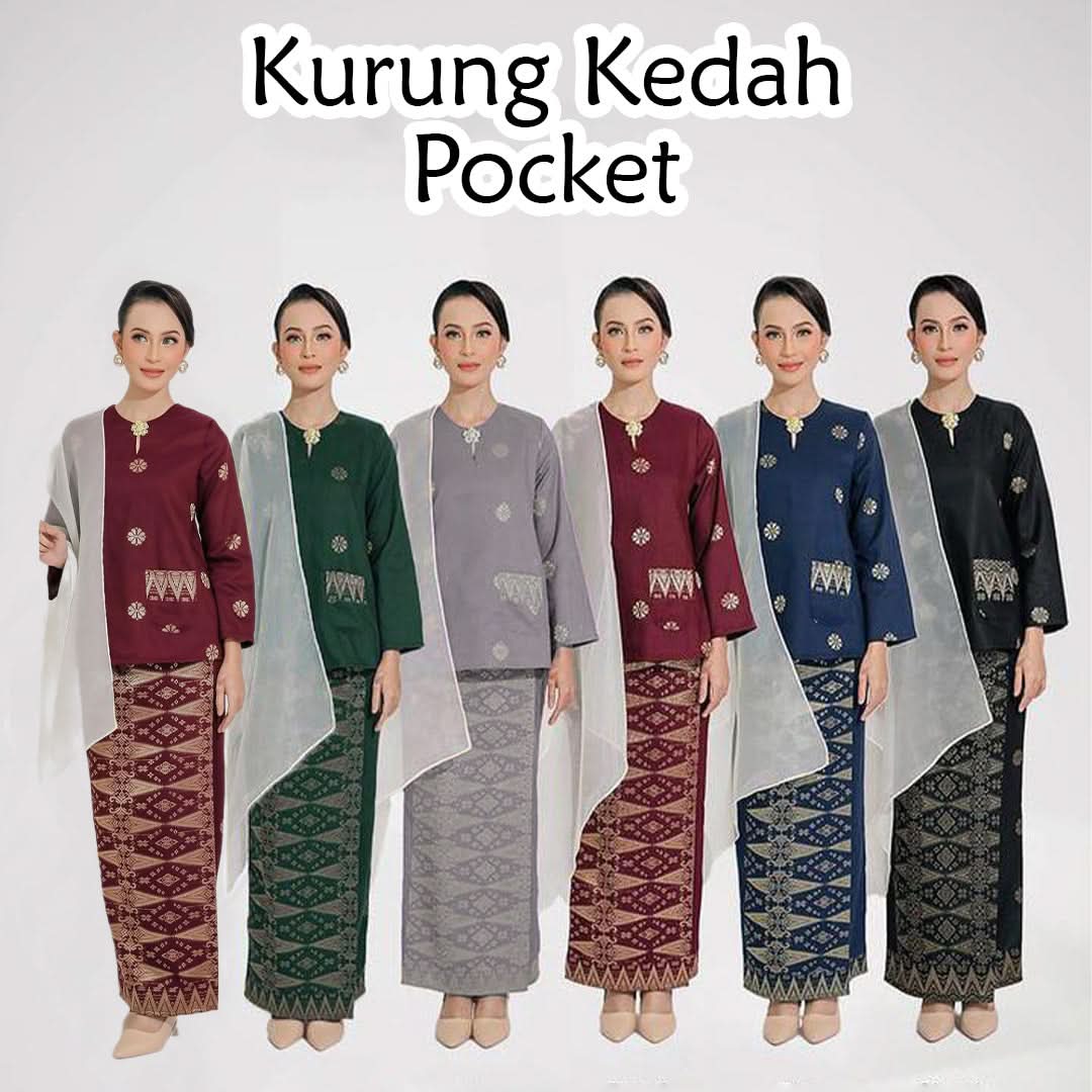 Kurung Kedah Pocket - Xs to 2xl - songketexclusive