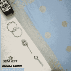 Kurung Pahang Sekali Selendang – 100% Cotton Bunga Tabur (2xl-6xl)