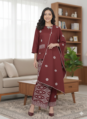 Kurung Kedah Pocket Free Selendang - Xs to 12xl