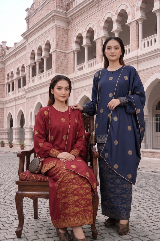 Baju Kedah Balah Free Selendang- Xs to 10Xl