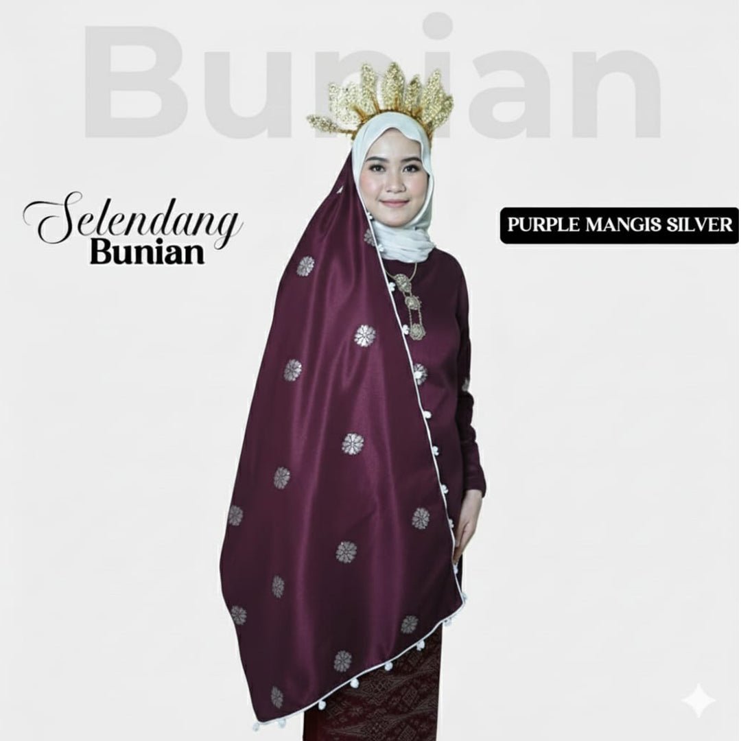 Selendang Bunian Plain - New Arrival - songketexclusive