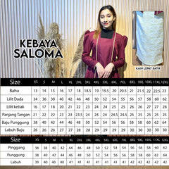 Baju Kebaya Saloma - Xs to 12xl