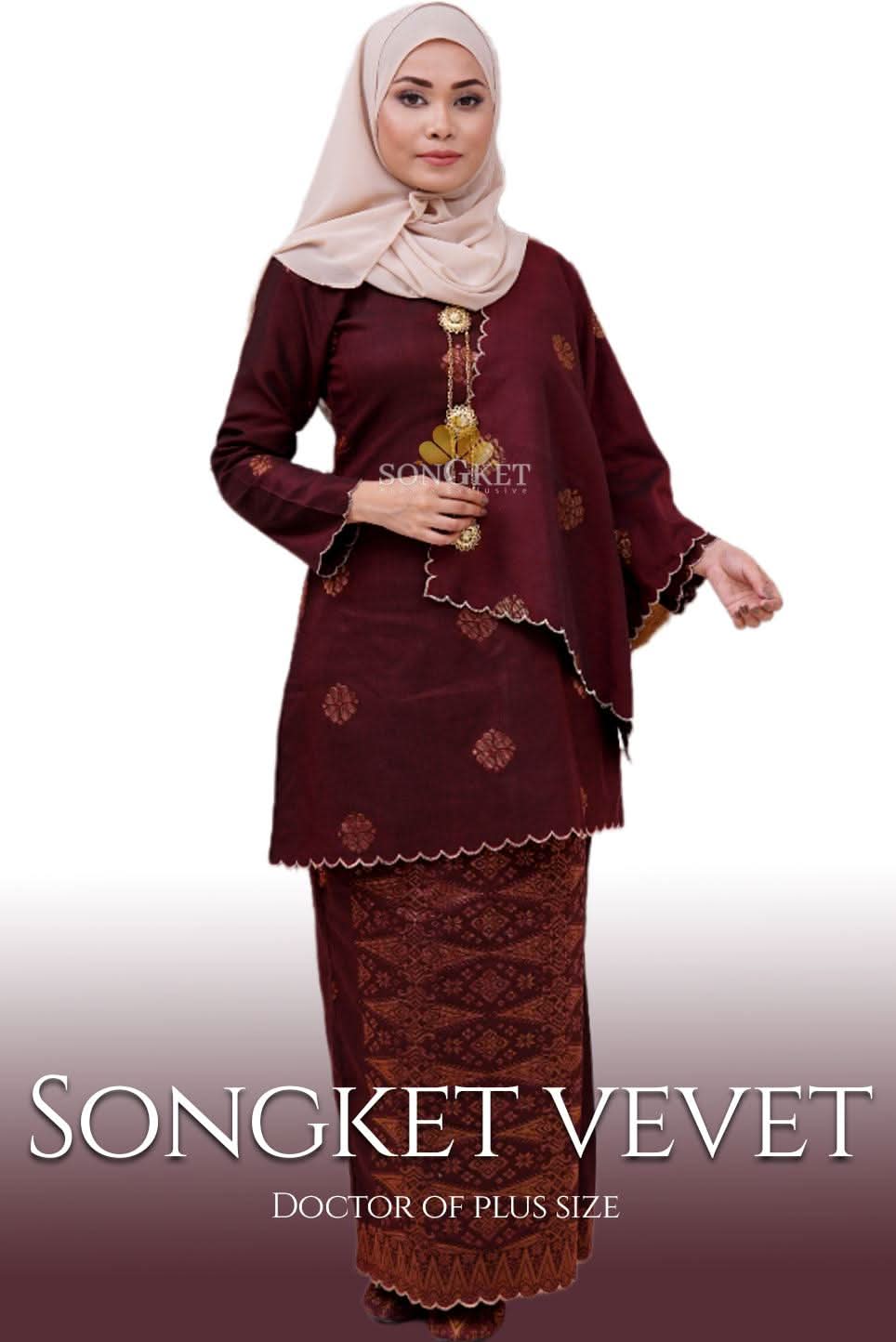 Songket Vevet + Selandang - songketexclusive