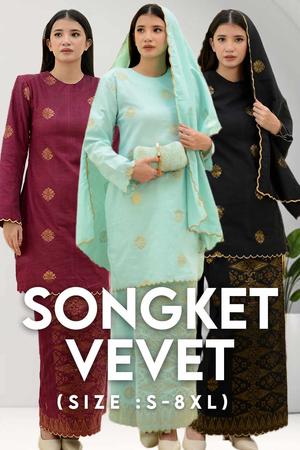 Songket Vevet - Xs to 2xl - songketexclusive