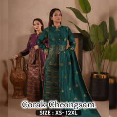 Baju Songket Coraq Cheongsam - Xs to 8xl